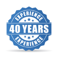 40 years of experience badge