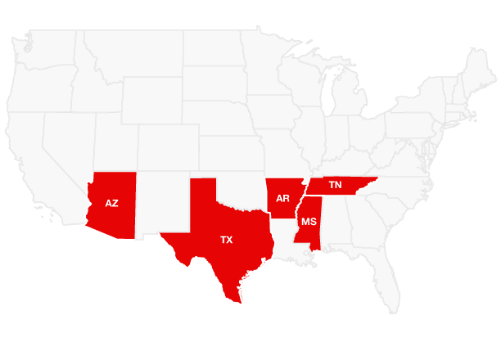 Map of maintenancebest's Locations in the US